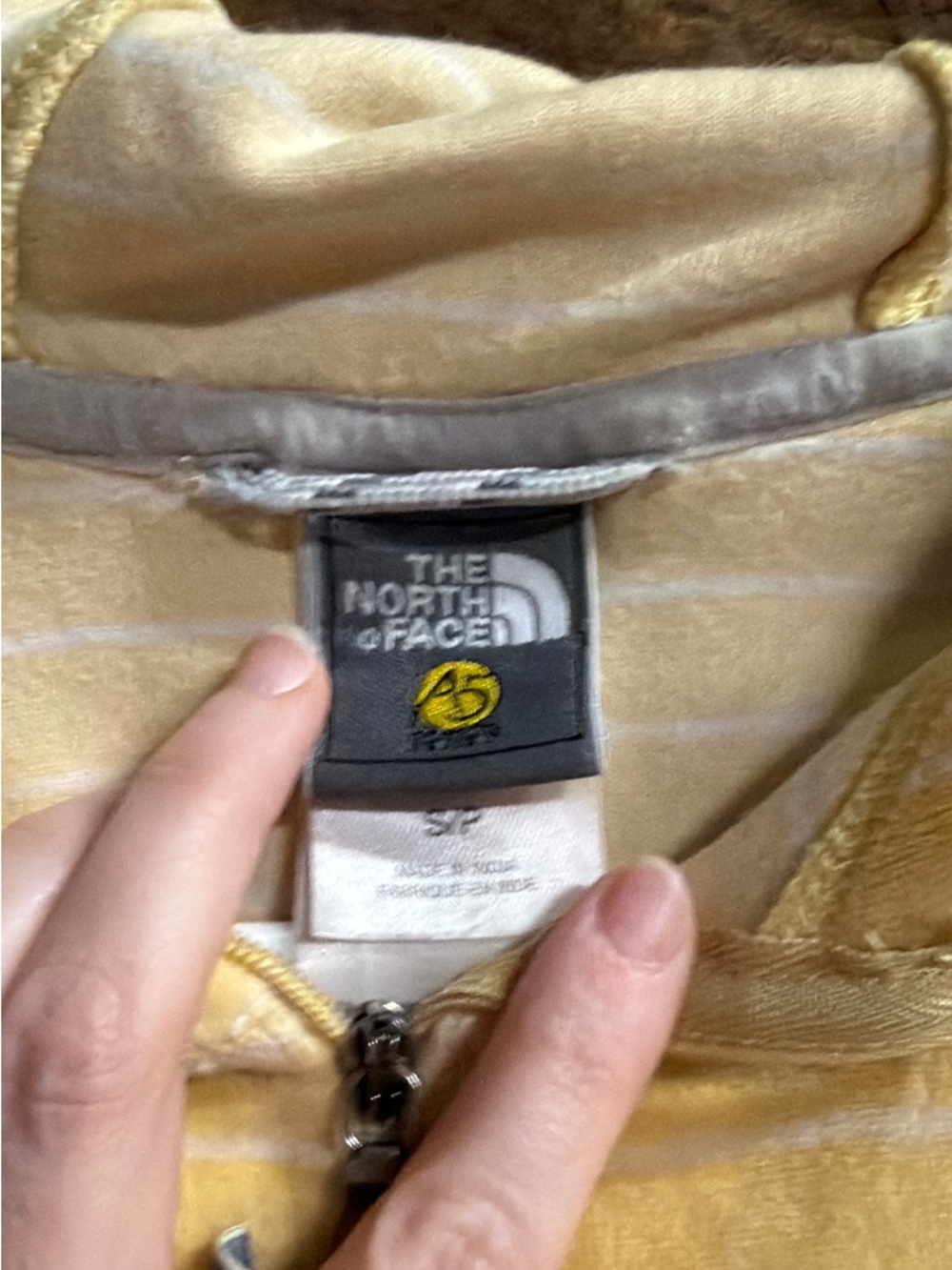 The North Face Yellow Stripe Half-Zip Teddy Jacket - Picture 3 of 9